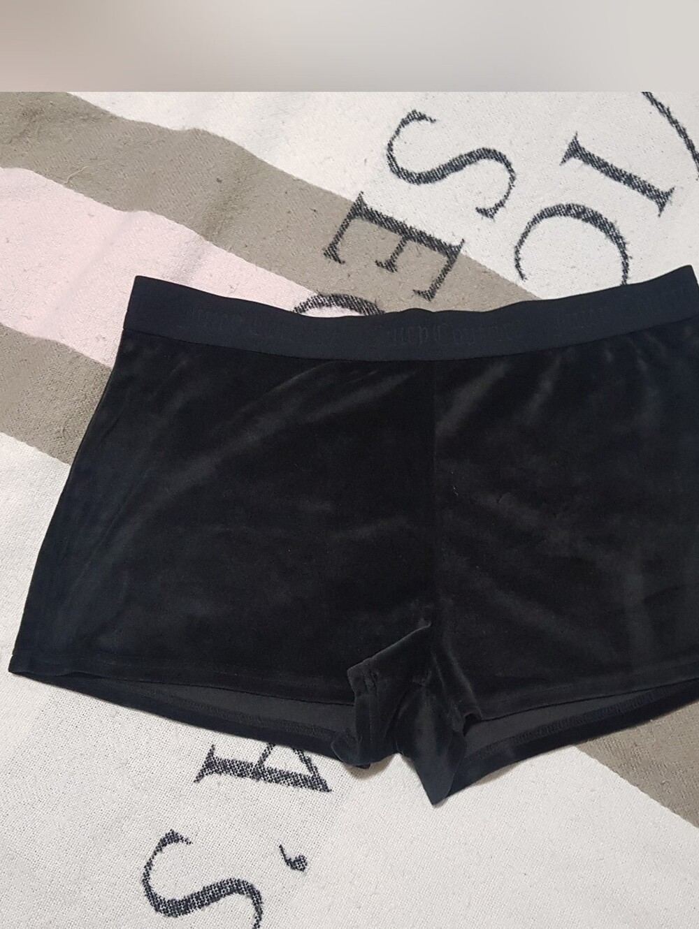 Juicy Couture Black Velvet lounge Shorts NWOT